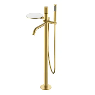 Напольный смеситель для ванны Boheme Stick Touch 129-MG.2 золото матовое